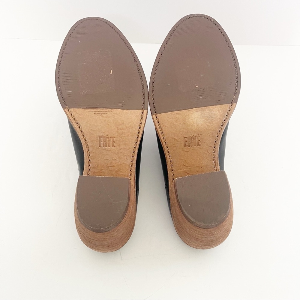 Black Leather Frye Mules - Picture 4 of 7